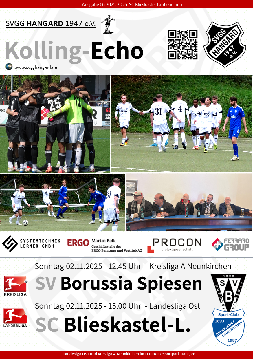 Aktuelle Infos zu den Spielen und Vereinsaktivitäten im Kolling-Echo Kolling-Echo – Vorschau